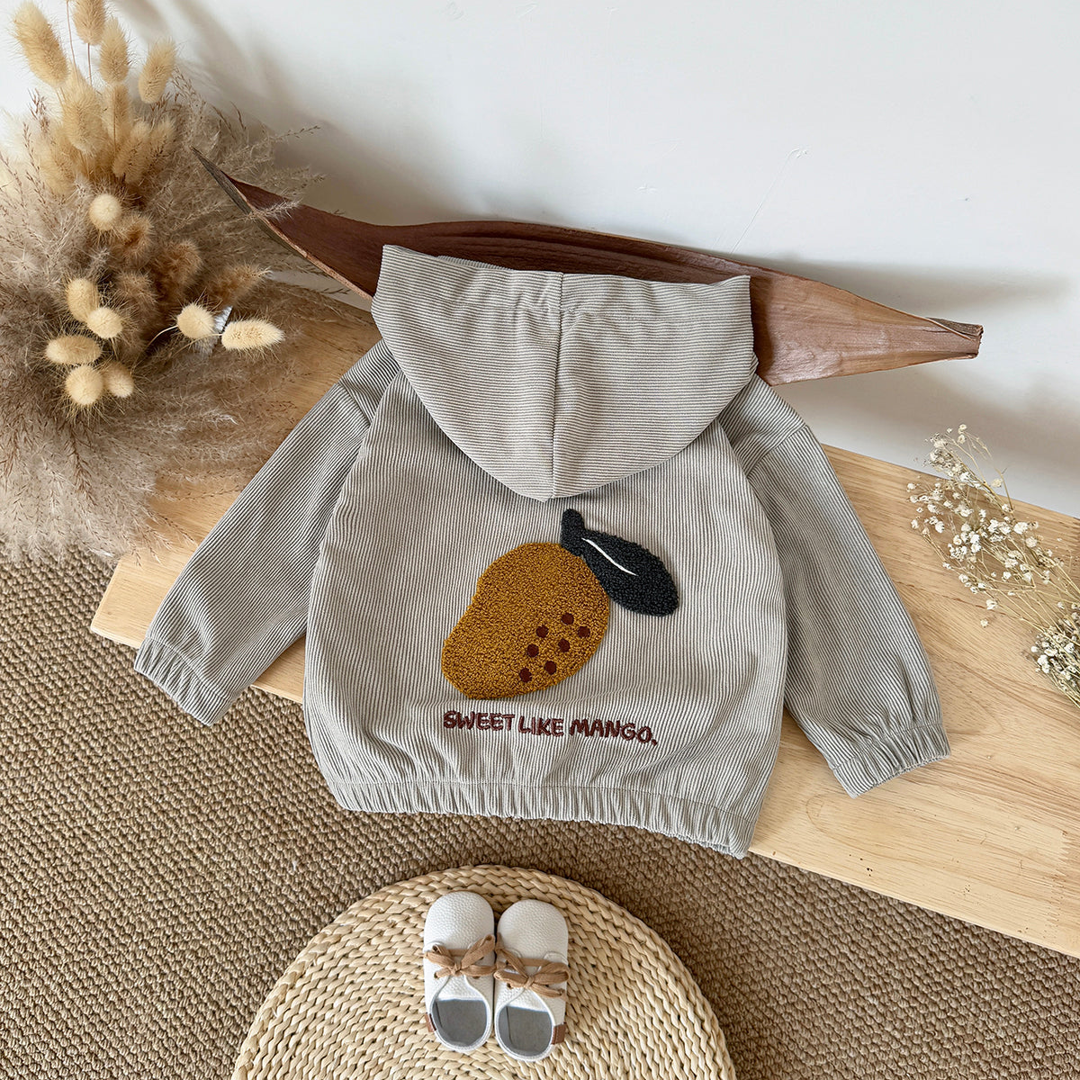 Baby Hooded Long Sleeve Jacket Warm Kids Outerwear 6Months-3Years