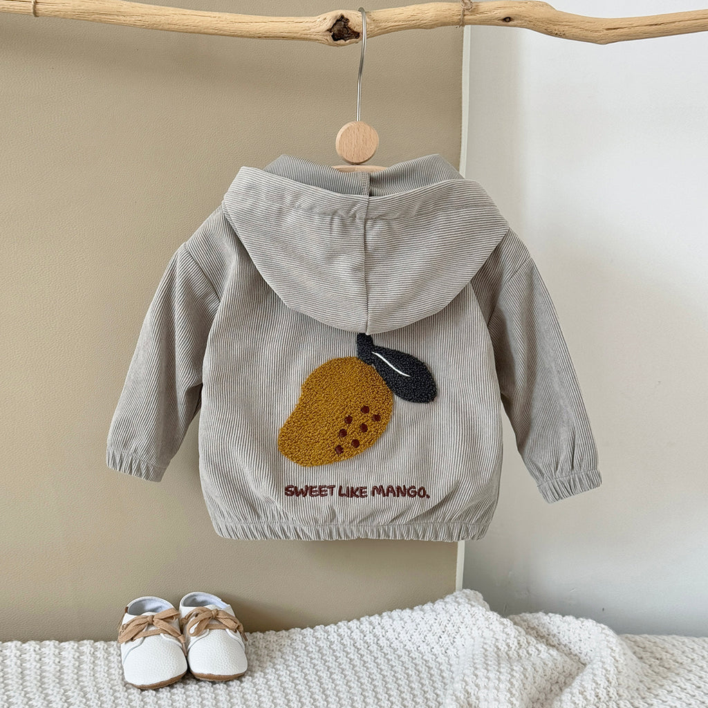 Baby Hooded Long Sleeve Jacket Warm Kids Outerwear 6Months-3Years