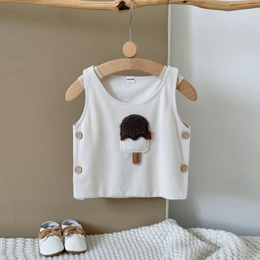 Baby Girl Embroidered Sleeveless Vest Casual Spring Autumn 6Months-3years