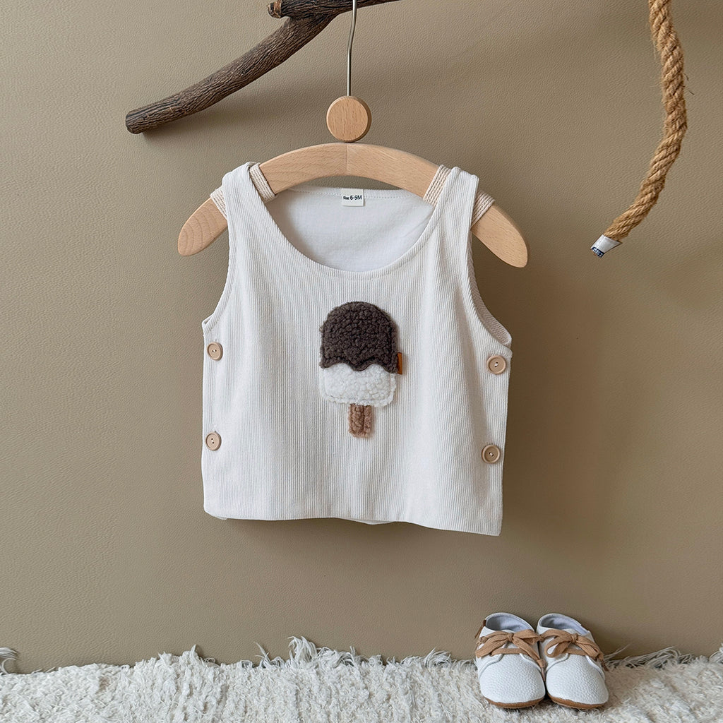 Baby Girl Embroidered Sleeveless Vest Casual Spring Autumn 6Months-3years