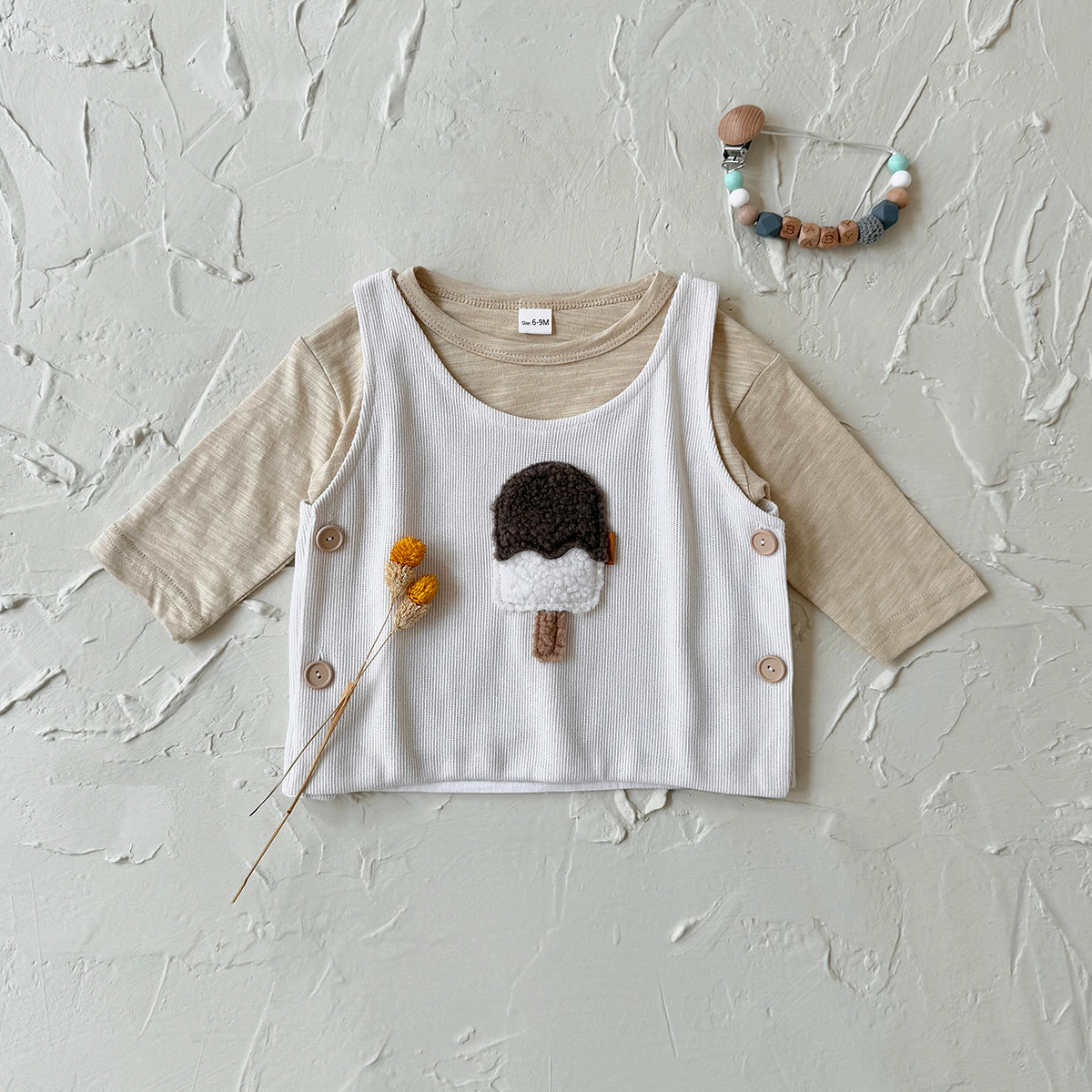 Baby Girl Embroidered Sleeveless Vest Casual Spring Autumn 6Months-3years