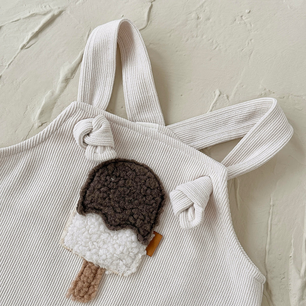 Baby Ice Cream Pattern Suspender Overalls Pants 1-18Months