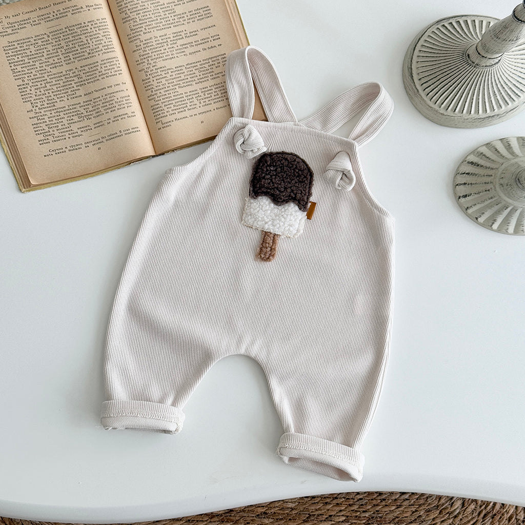 Baby Ice Cream Pattern Suspender Overalls Pants 1-18Months