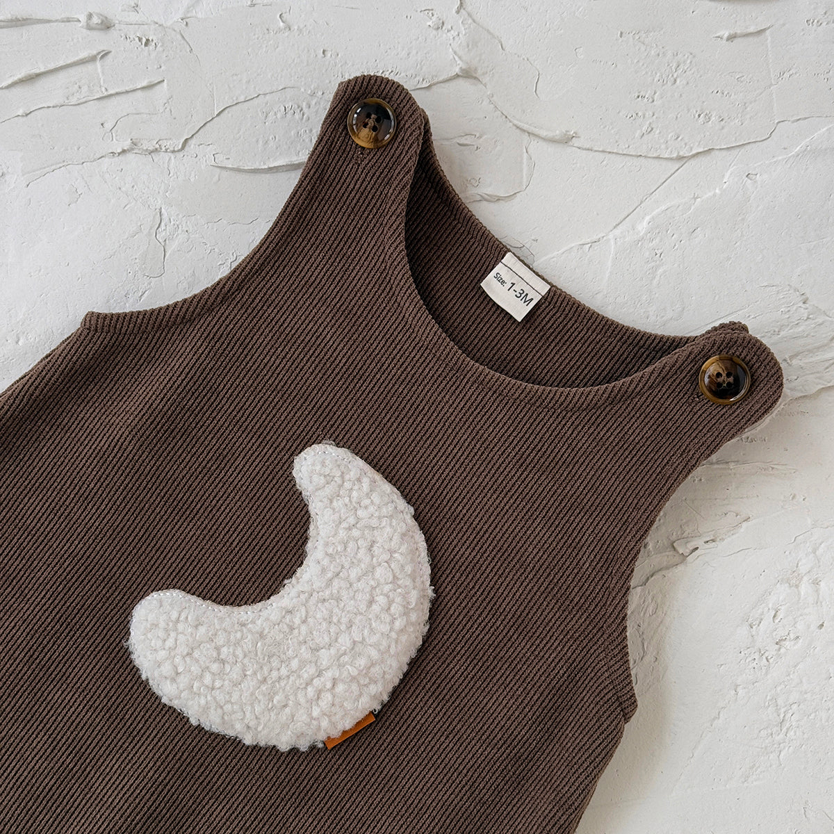 Baby Moon Embroidered Suspender Overalls Pants 1-18Months