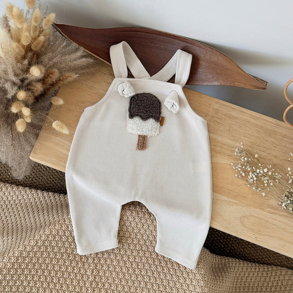 Baby Ice Cream Pattern Suspender Overalls Pants 1-18Months