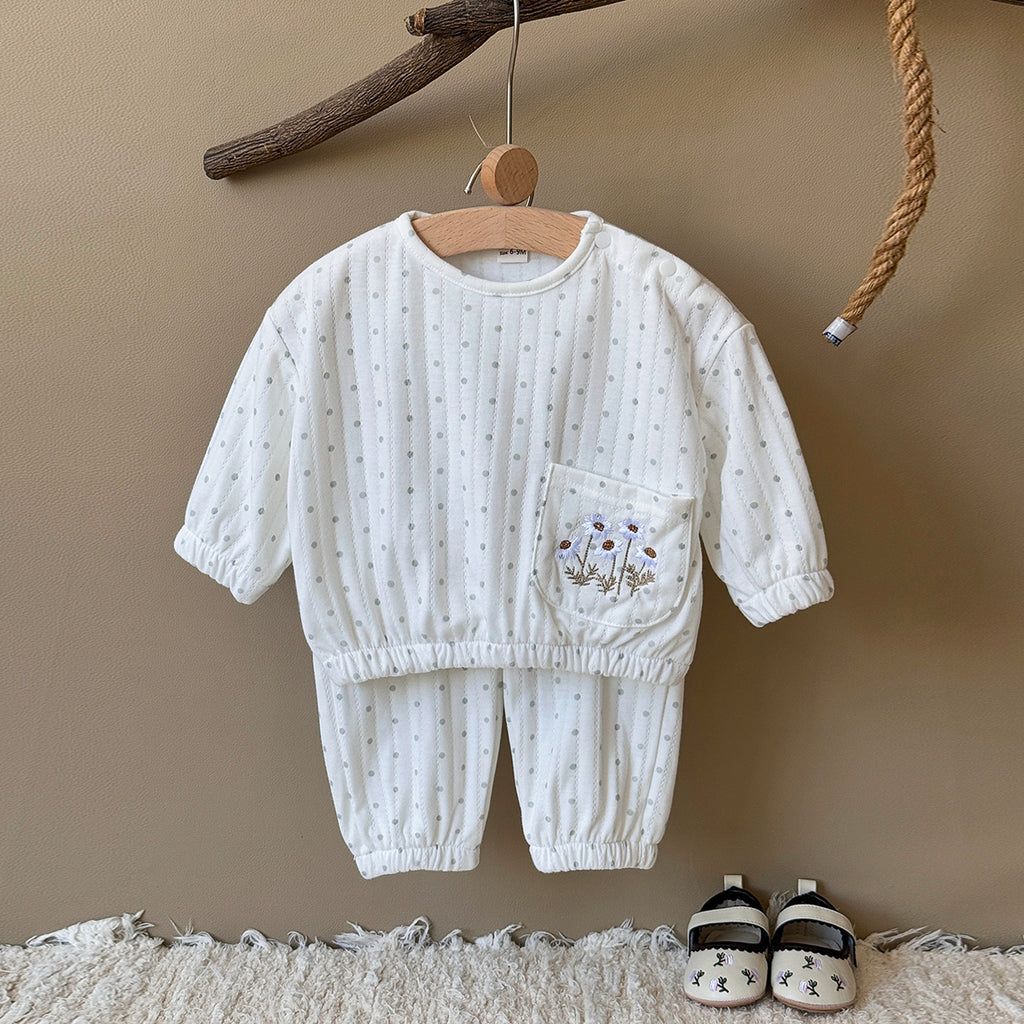 Baby Girl Polka Dot Print Short Sleeve Top and Shorts Set Summer 6Months-3years
