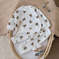 Baby Bear Print Long Sleeve Top and Pants Outfit Set 6Months-3Years