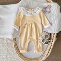 Baby Girls Embroidered Collar Long Sleeve Romper Jumpsuit 1-18Months