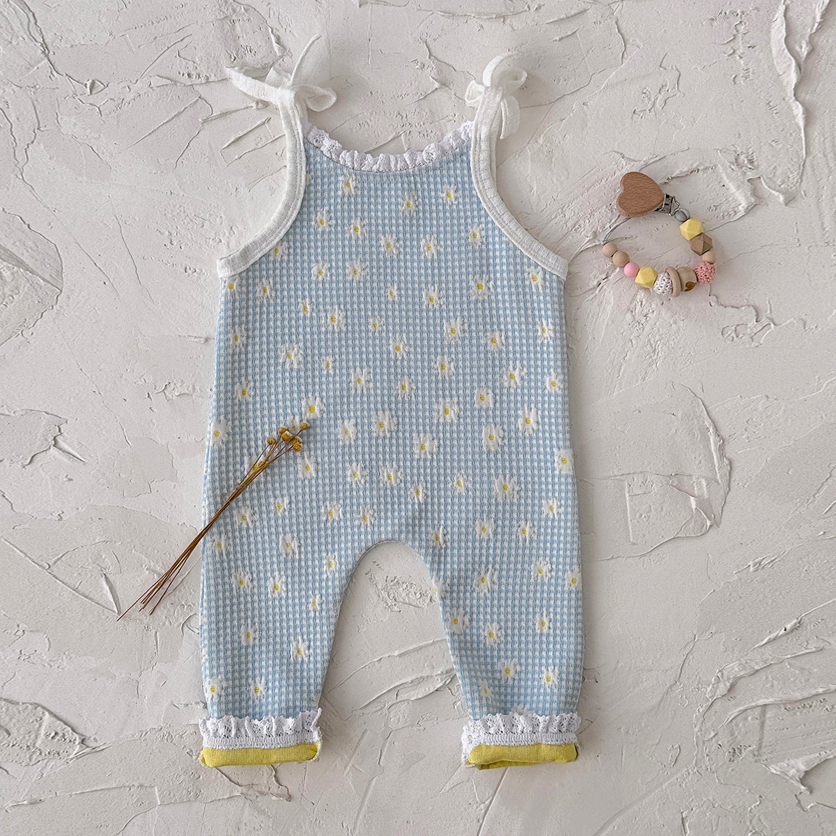 Baby Girl Floral Print Denim Overalls Casual Spring Autumn 6Months-3years
