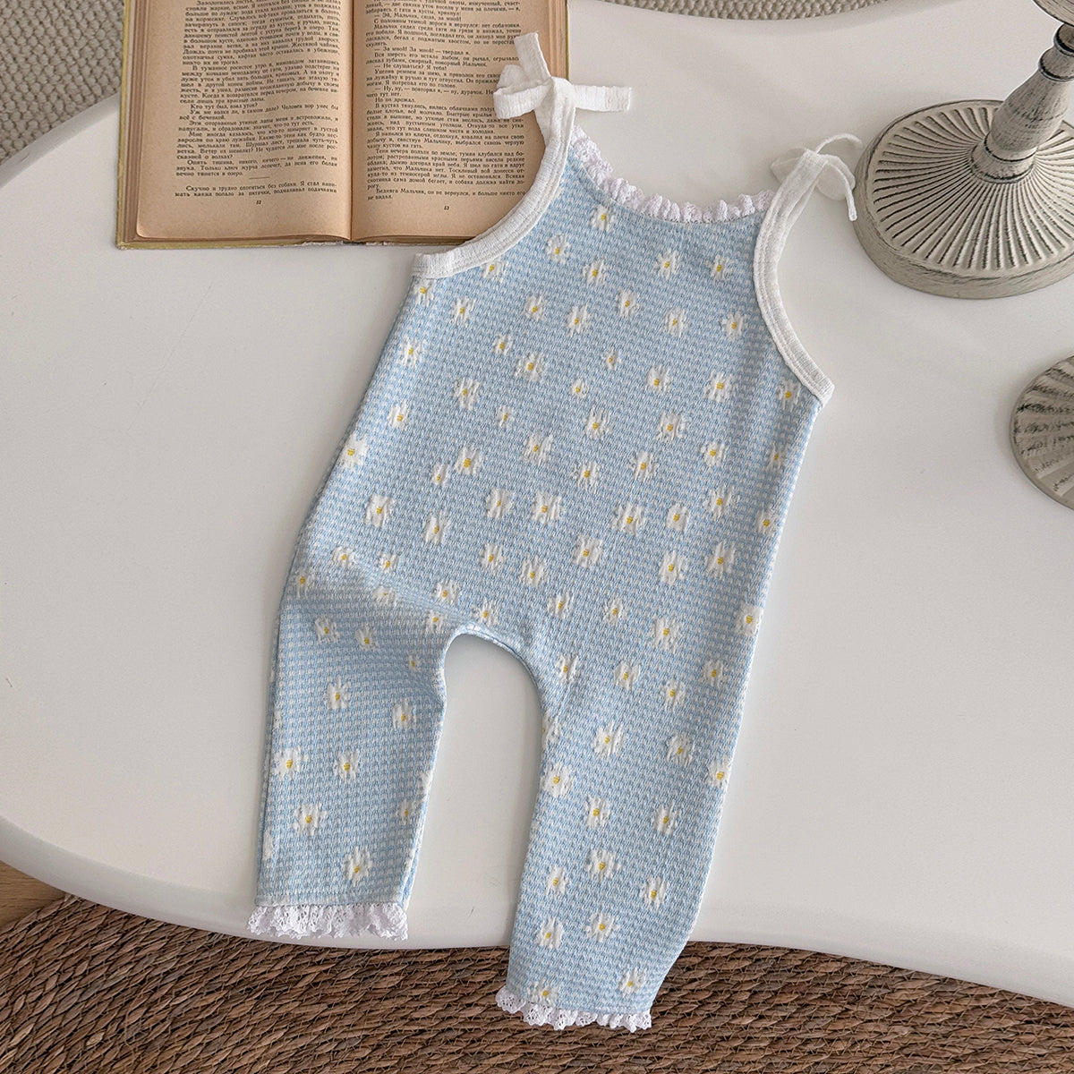 Baby Girl Floral Print Denim Overalls Casual Spring Autumn 6Months-3years