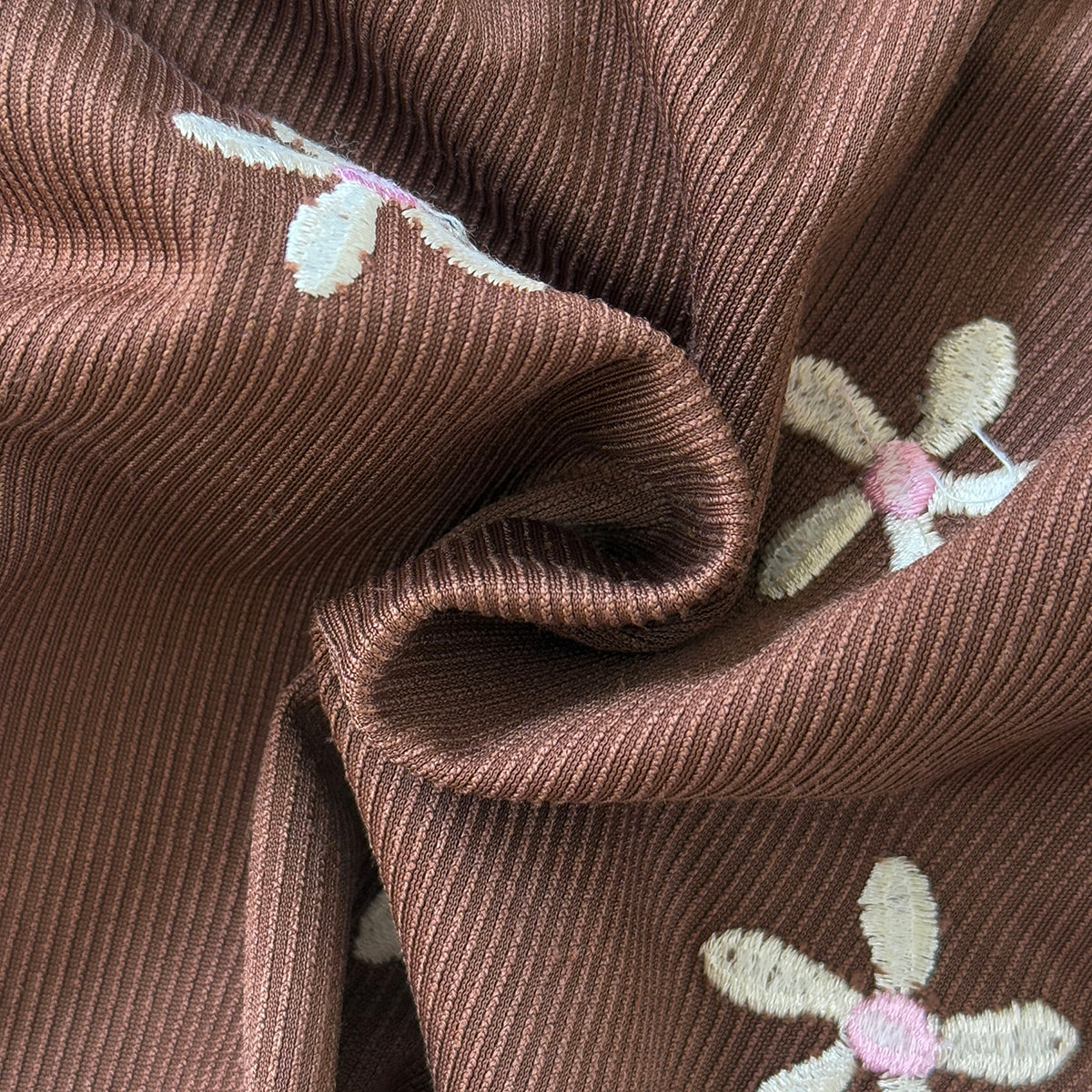 Baby Girl Floral Embroidered Corduroy Suspender Dress 6Months-3years