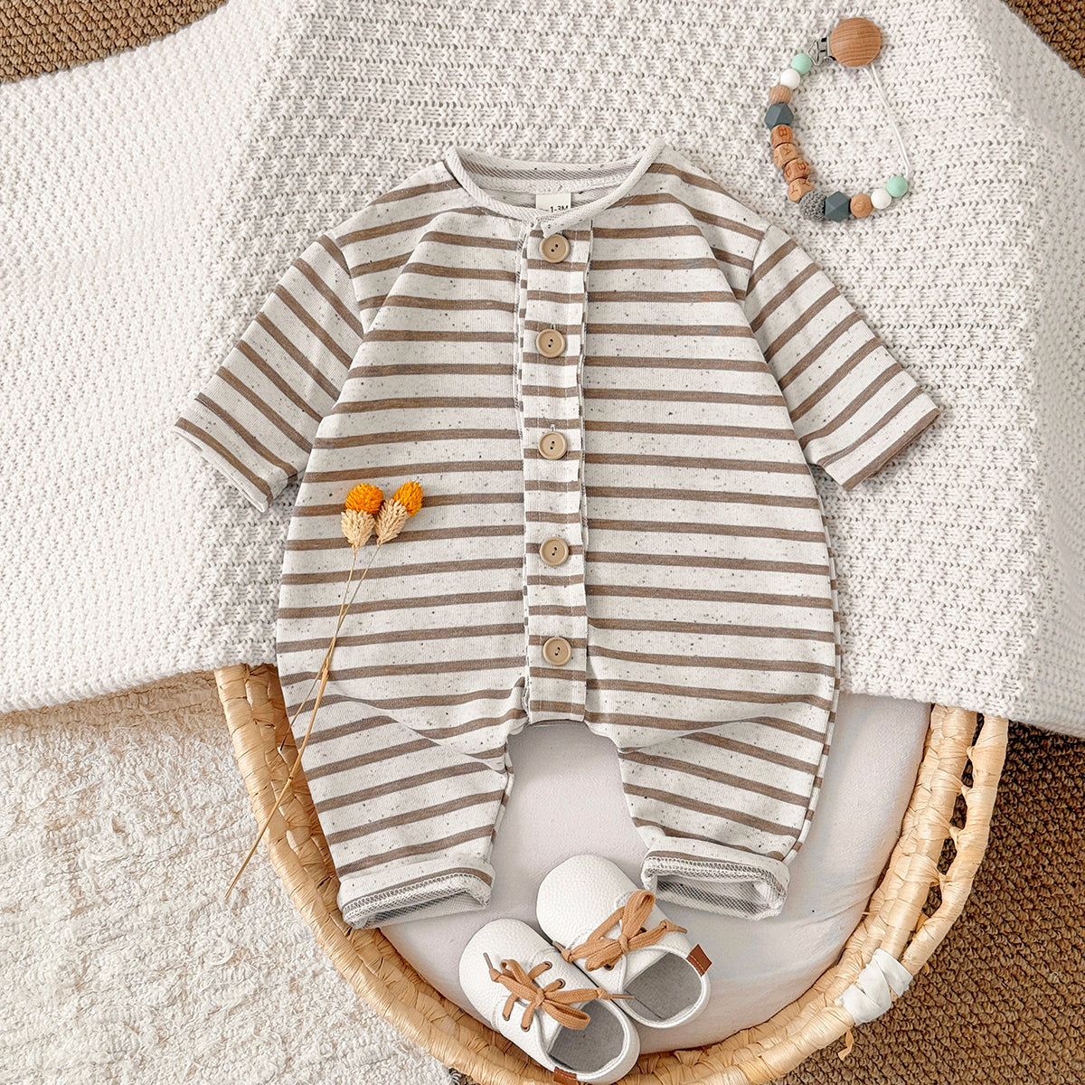 Baby Long Sleeve Food Embroidered Jumpsuit Romper 1-18 Months