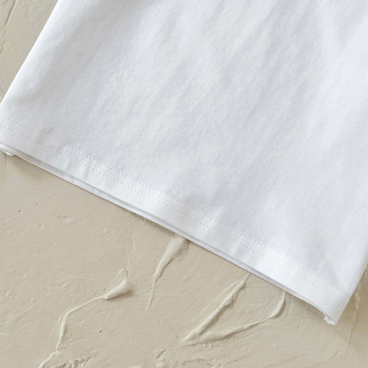 Baby Plain White Short Sleeve Crew Neck T-Shirt