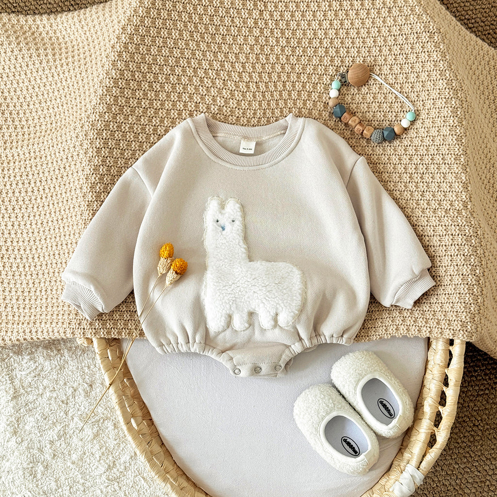 Cute Sheep Fleece Autumn Winter Jumpsuit 0-18 Months