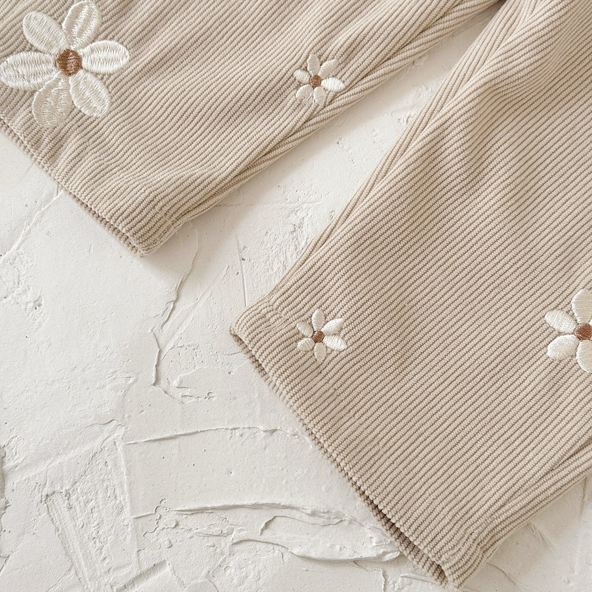 Women's and Baby Floral Embroidered Fleece Wraparound Pants 0-3 Years Old
