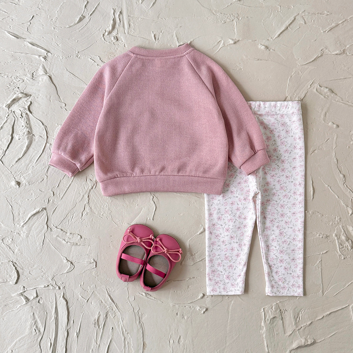 Pink Swan Towel Embroidery Girl Baby Set 0-3 Years Old