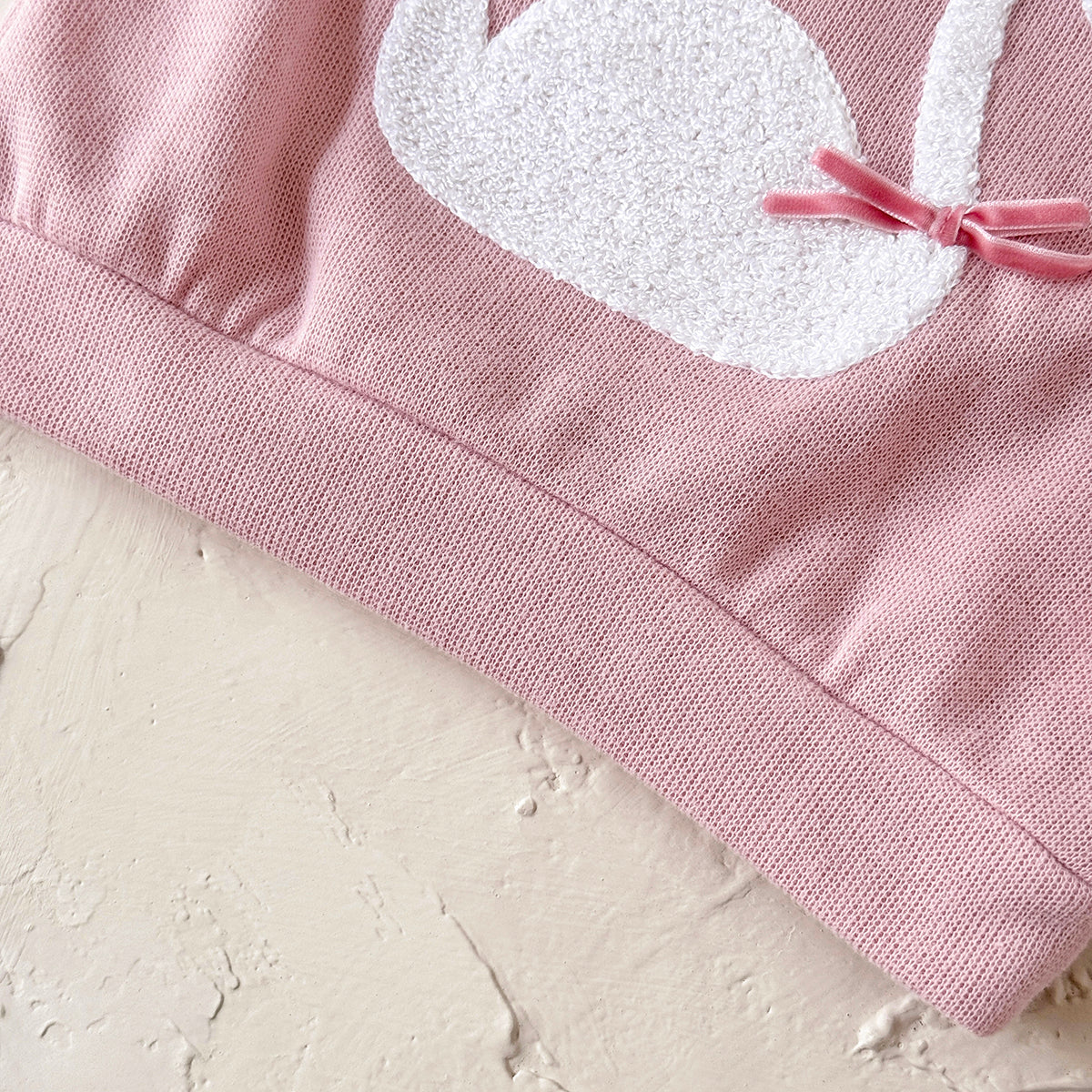 Pink Swan Towel Embroidery Girl Baby Set 0-3 Years Old