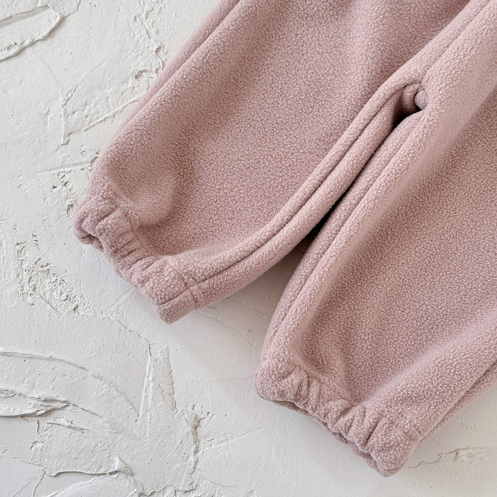 Pink Lotus Baby Fleece Set for Autumn/Winter (0-3 Years)