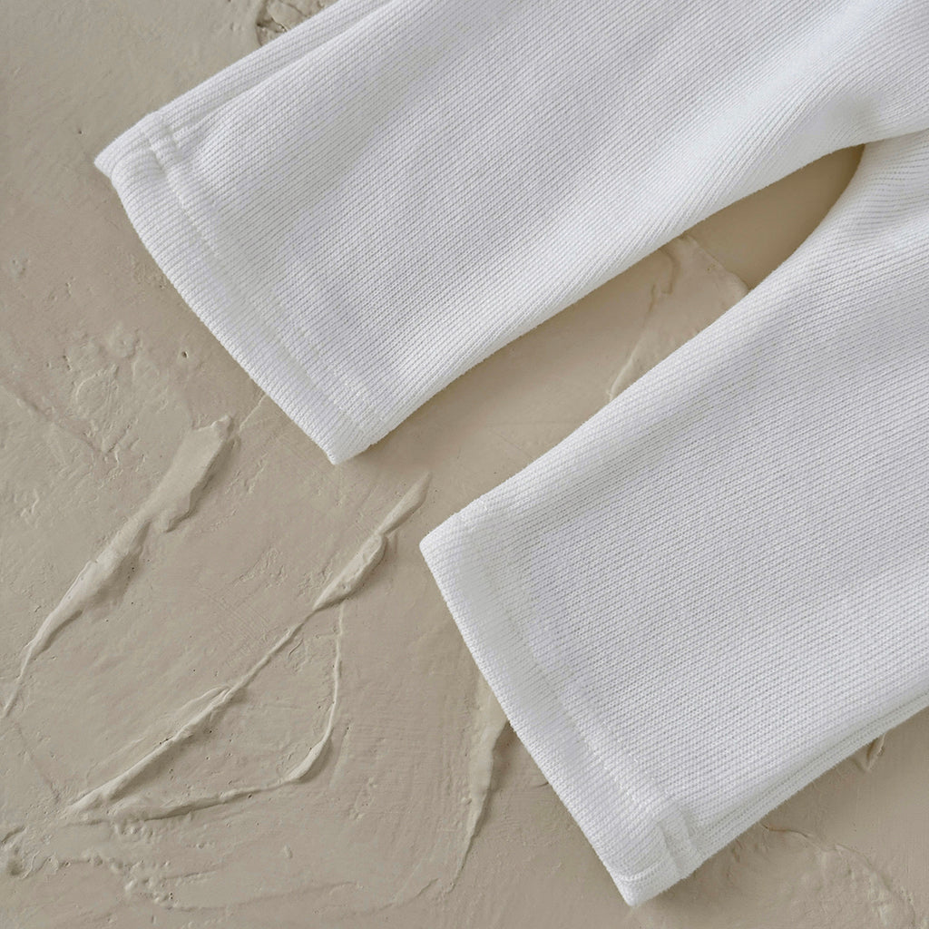 Baby Girl White Flower Embroidered Long Sleeve Set 0-3 Years Old