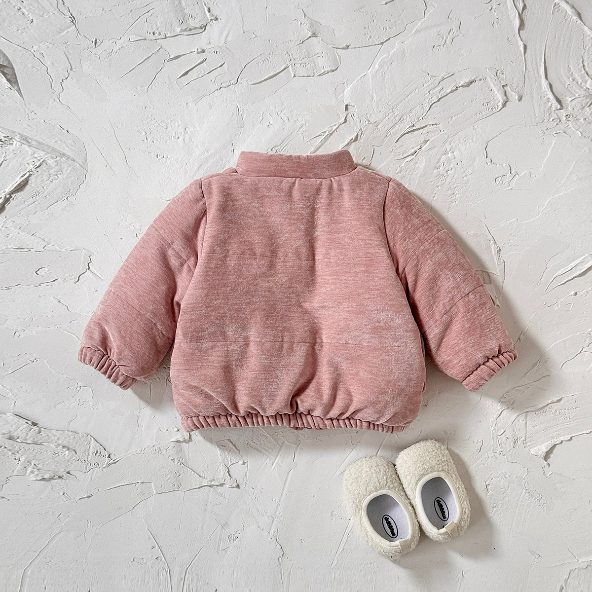 珊瑚粉色女婴棉服大衣0-3岁