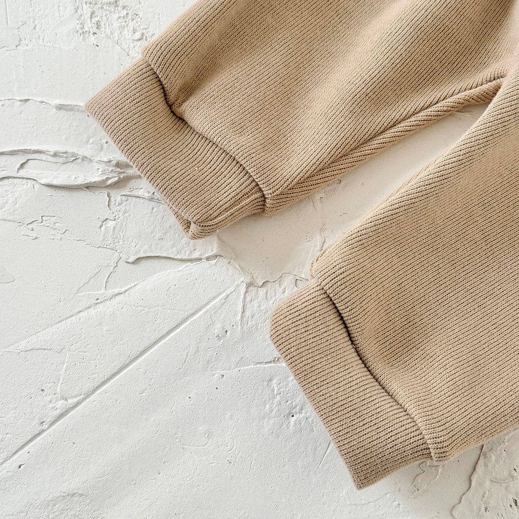 Baby Brown Insect Towel Embroidered Pants Set