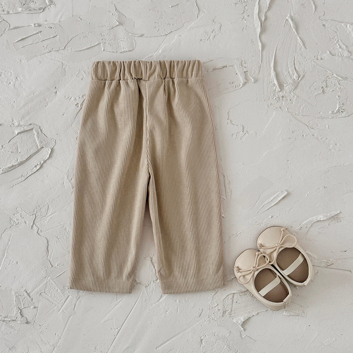 Boys and Girls Corduroy Flower Embroidered Pants