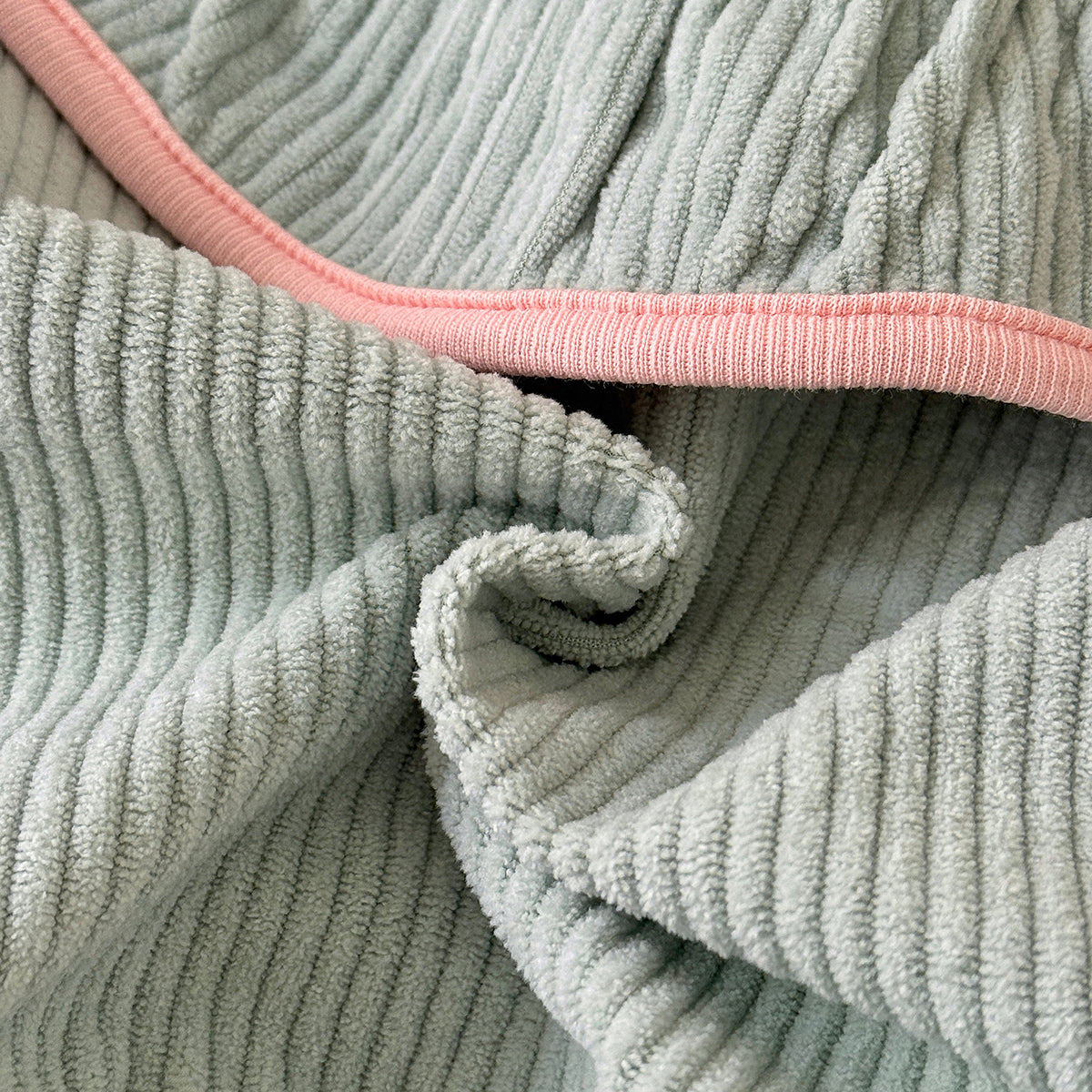 Green corduroy baby girl pants set