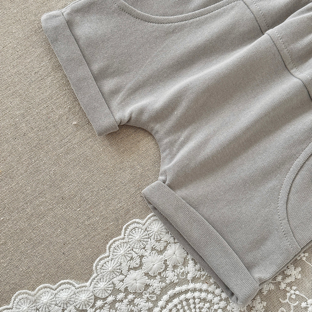 Baby Checkerboard Pocket Tee & Cuffed Shorts Summer Outfit Set