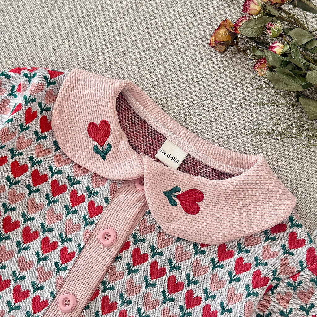 Baby girl flower long sleeved pants set