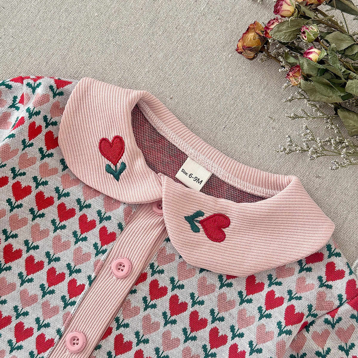 Baby girl flower long sleeved pants set