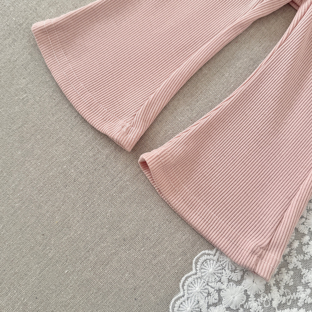 Baby girl flower long sleeved pants set