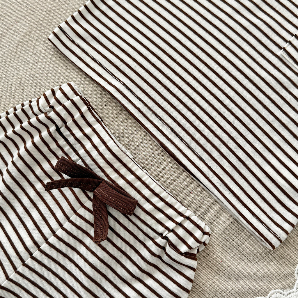 Toddler Striped Short Sleeve Tee & Shorts Set