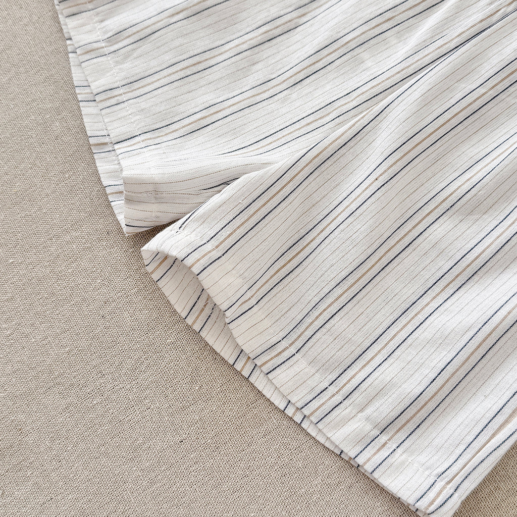 Baby Striped Short Sleeve Shirt & Shorts 2Pcs Summer Outfit