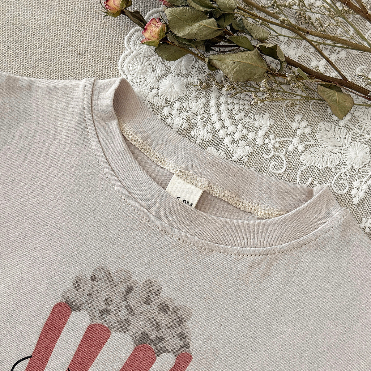 Baby Cartoon Print Tee & Shorts Set