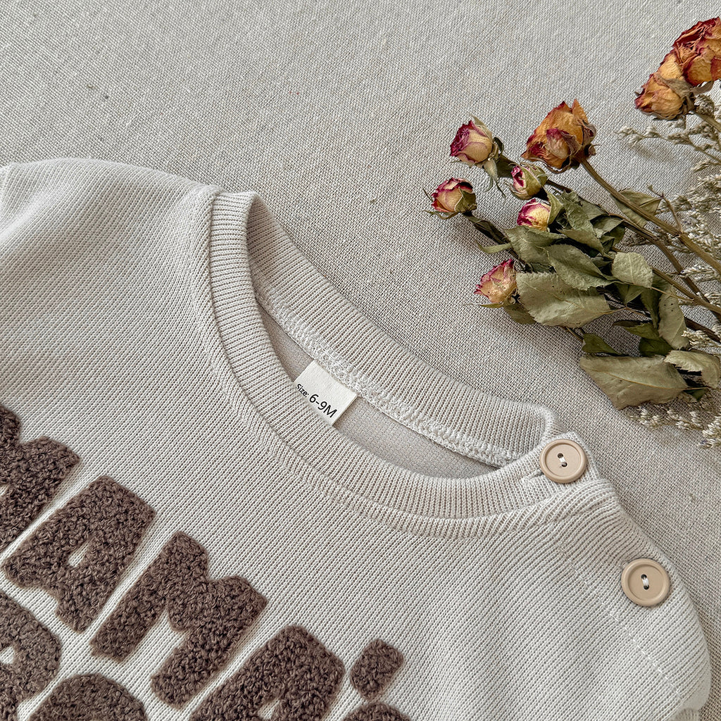 Baby Boy MAMA'S BOY Towel Embroidery Sweatshirt Pants Set