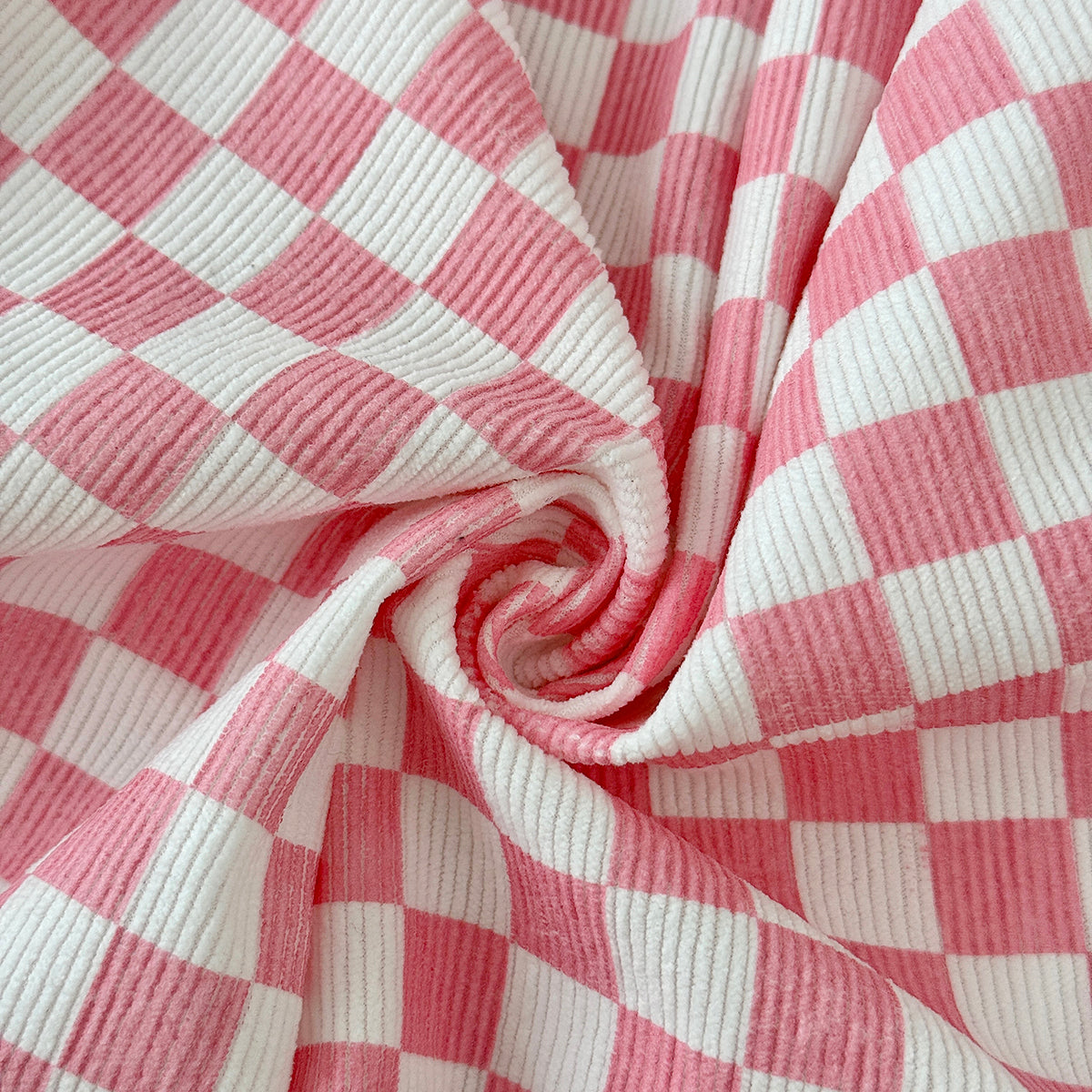 Toddler Pink Checkerboard Corduroy Overalls