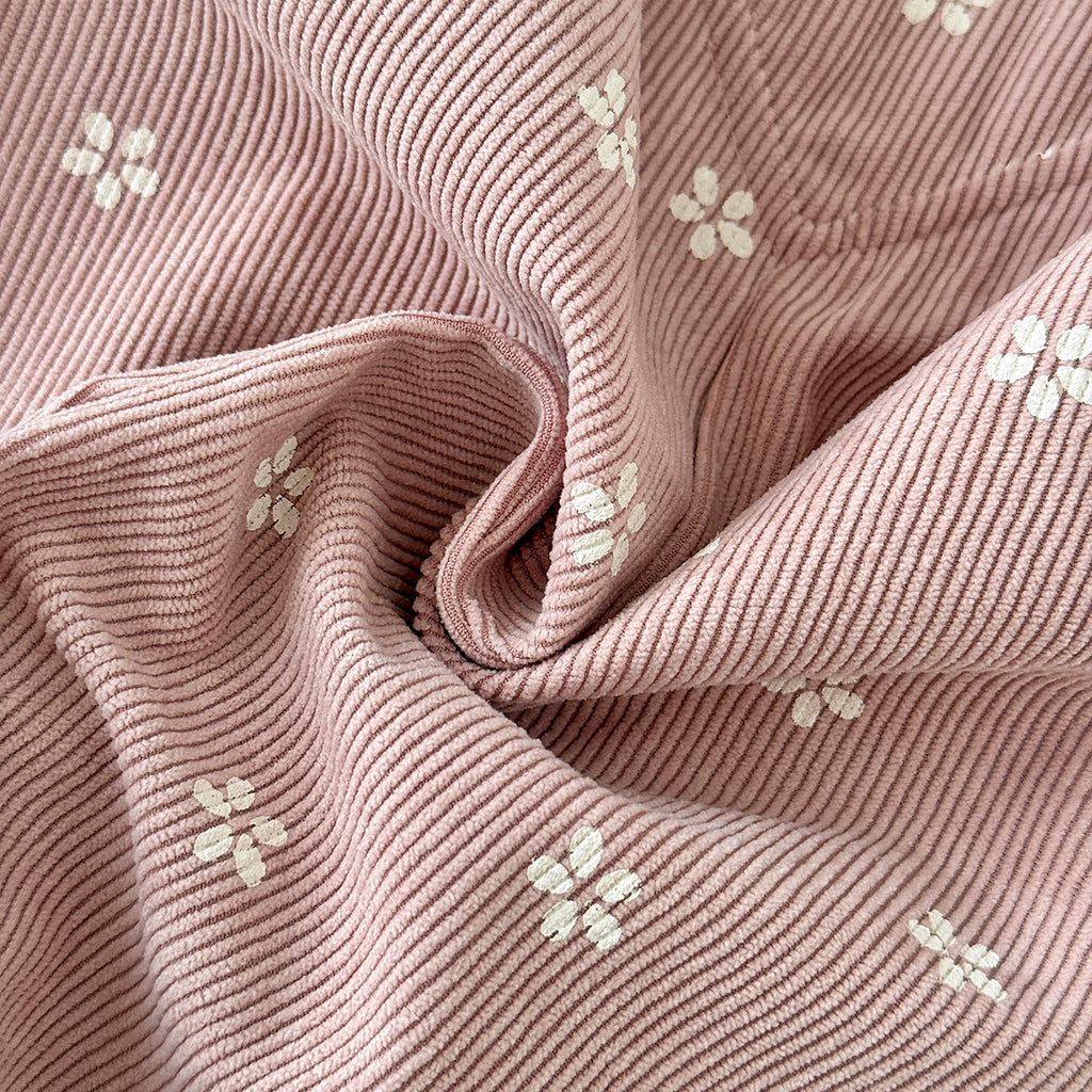 Toddler Floral Corduroy Overalls