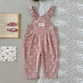 Toddler Floral Corduroy Overalls