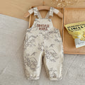 Baby Toddler Dinosaur World Embroidered Overalls