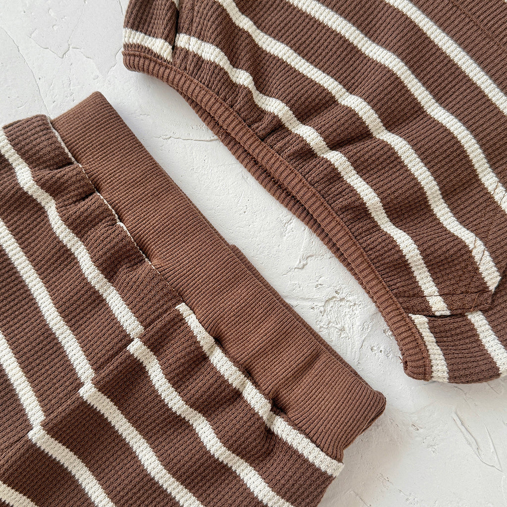 Striped Long Sleeve & Long Pants Set for Baby Boys, Spring Autumn