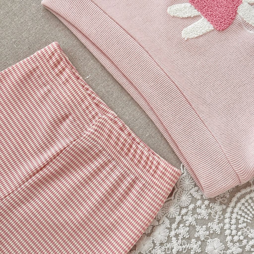 Bunny Towel Embroidery Set for Baby Girls, Spring Autumn