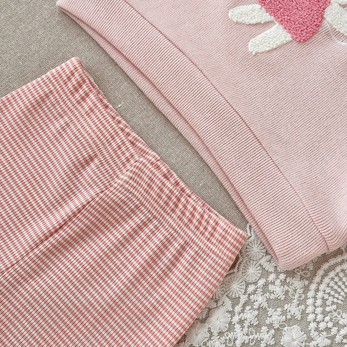 Bunny Towel Embroidery Set for Baby Girls, Spring Autumn