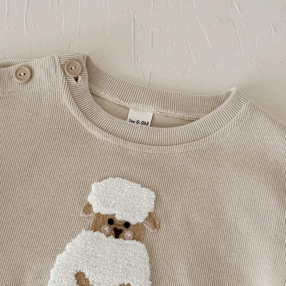 Lamb Towel Embroidery Set for Spring Autumn