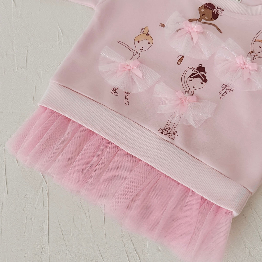 Lace Decor Dance Outfit for Little Girls, Spring Autumn