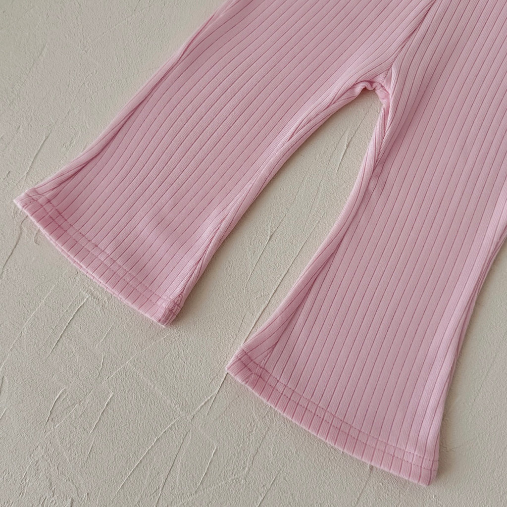 Bow Decor Fake Two-Piece Set for Baby Girls
