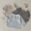 Three-Color Stripe Top Set for Spring Autumn