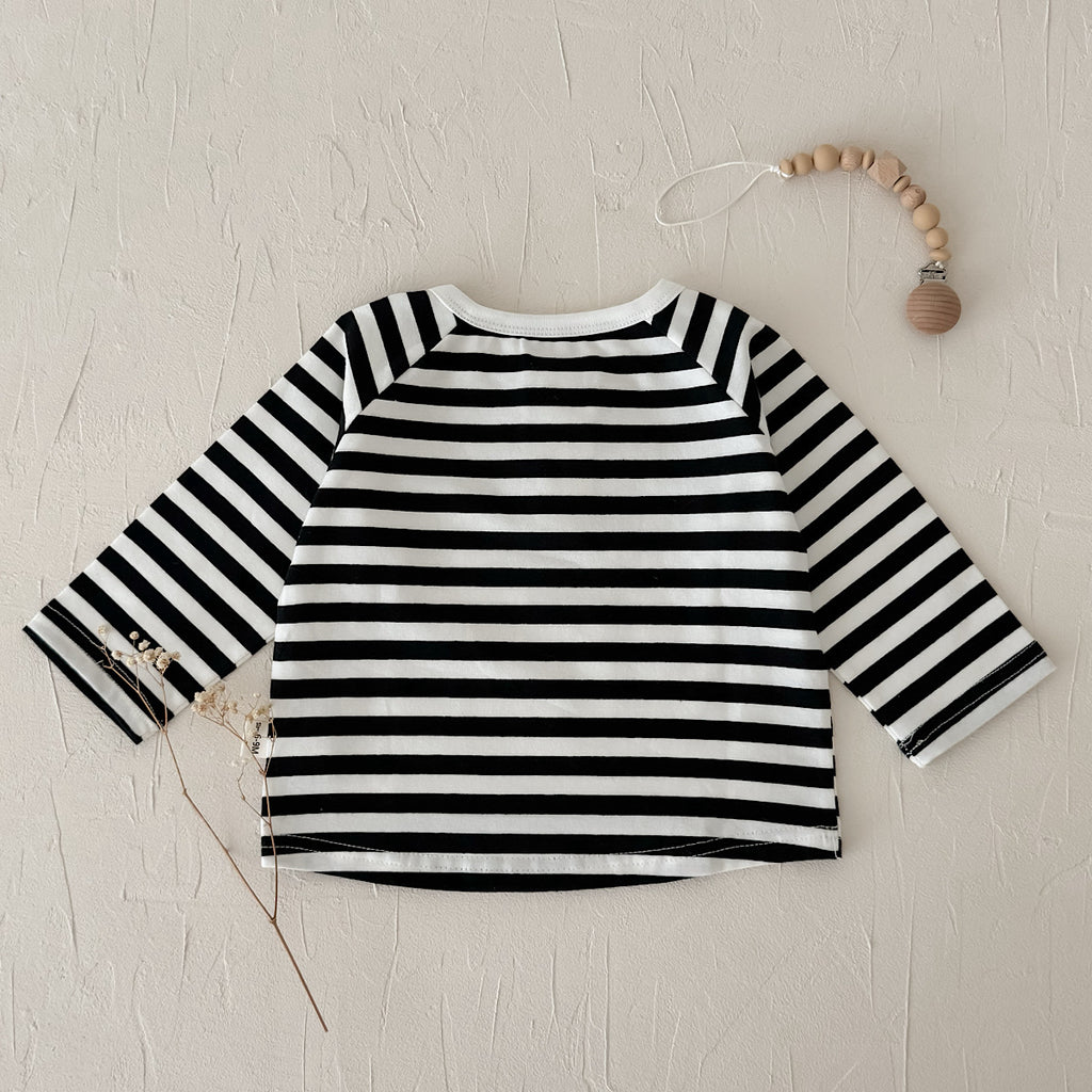 Three-Color Stripe Top Set for Spring Autumn