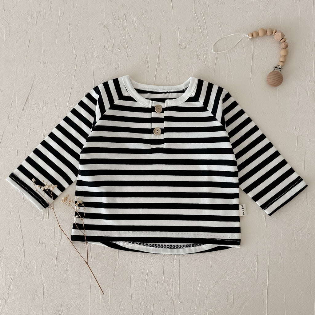 Three-Color Stripe Top Set for Spring Autumn