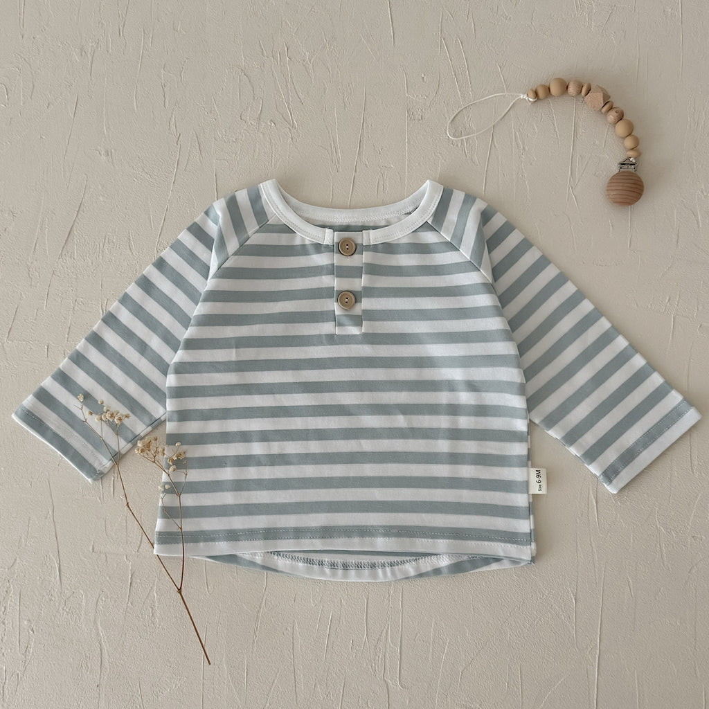 Three-Color Stripe Top Set for Spring Autumn