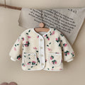 Autumn Winter Floral Fleece Jacket for Baby Girls